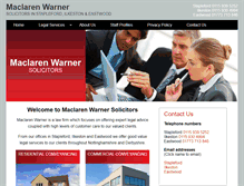 Tablet Screenshot of maclarenwarner.co.uk